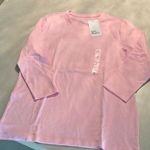 Kim Rogers Pink Long 3/4  Sleeve Shirt Size Medium
